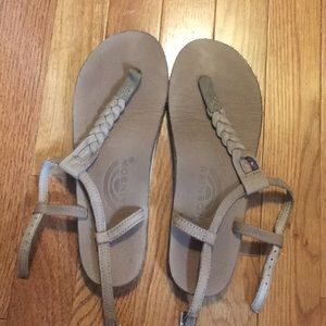 Rainbow brown sandals